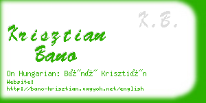 krisztian bano business card